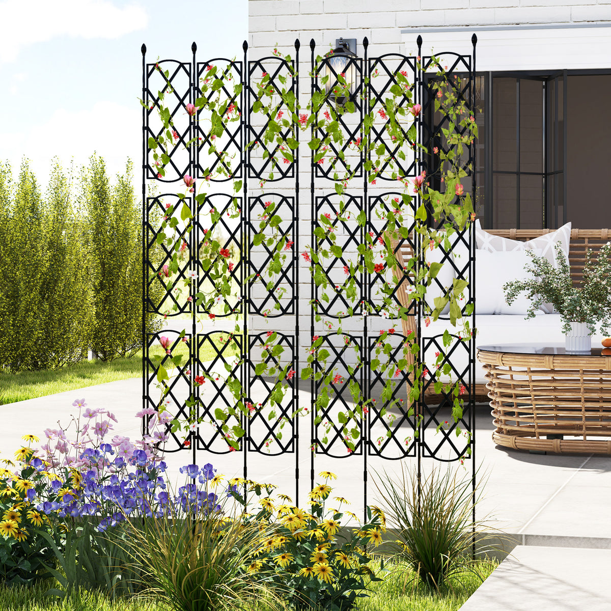 3-Pack Outdoor Plant Support Frame for Raised Garden Bed