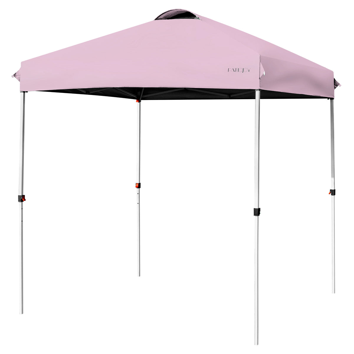 6.6' x 6.6' Outdoor Pop-Up Canopy Tent with Roller Bag - Pink
