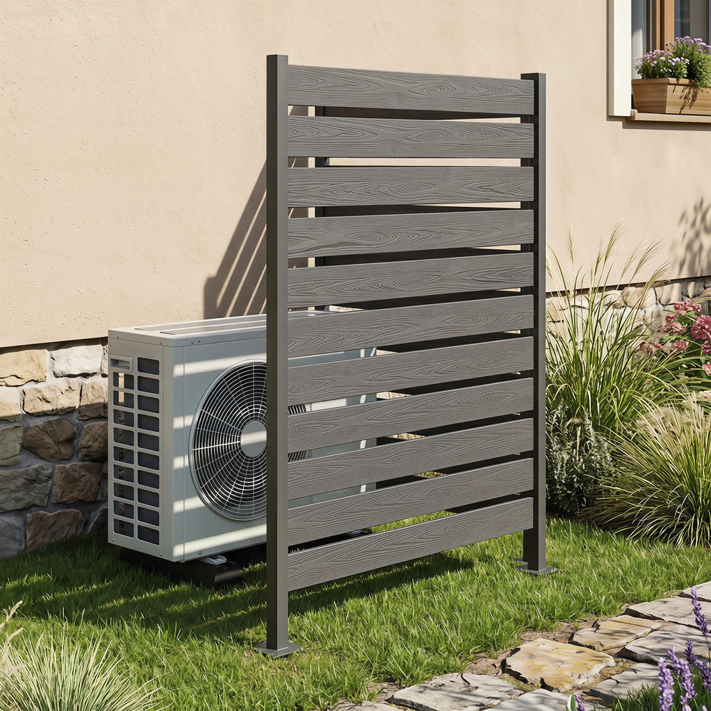 Outdoor Privacy Fence Screen for Backyard Pool Lawn - Gray, Set of 1