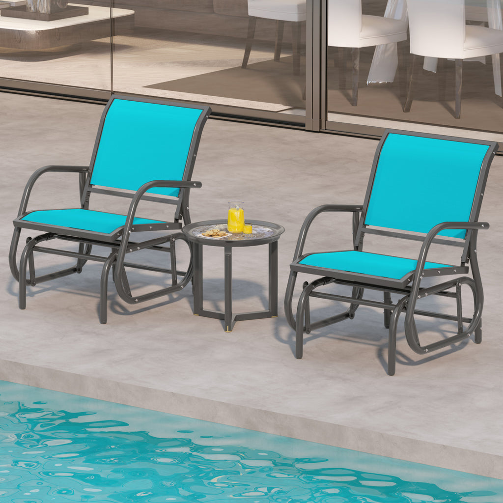 Outdoor Single Swing Glider Rocking Chair with Armrest