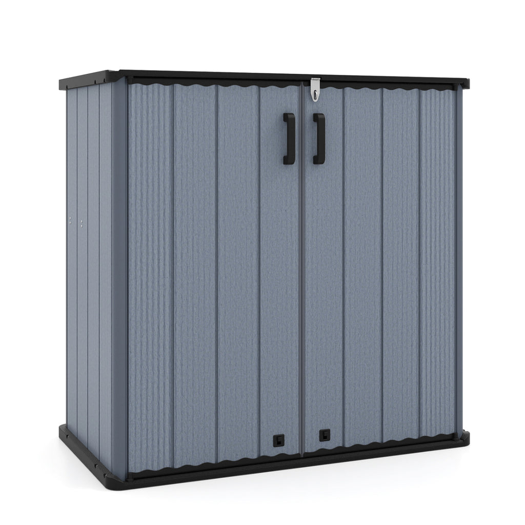 Outdoor 23.5 Cu.ft All-Weather Storage Box with Floor Lockable Door
