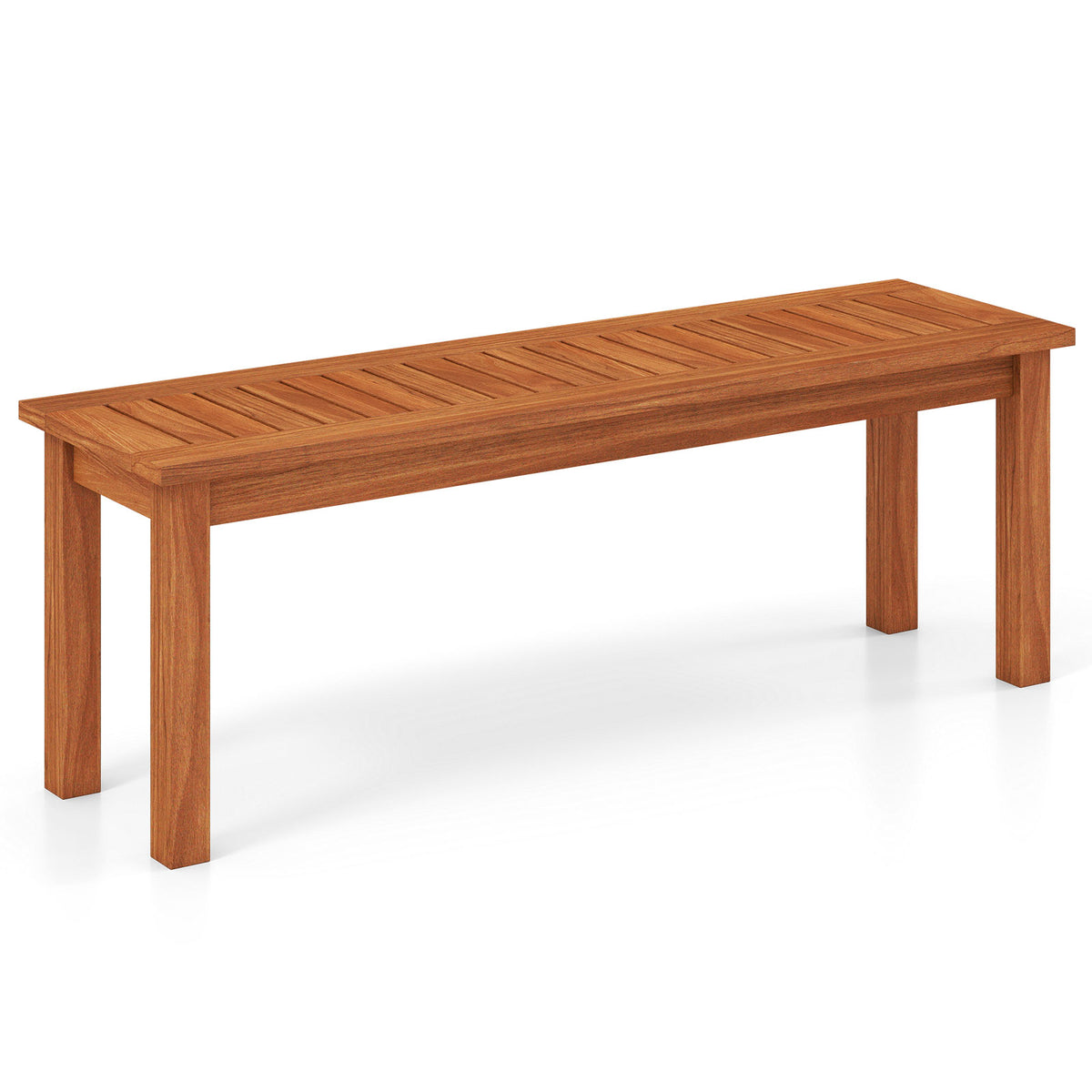 Patio Rustic Wood Bench with Wagon Wheel Base