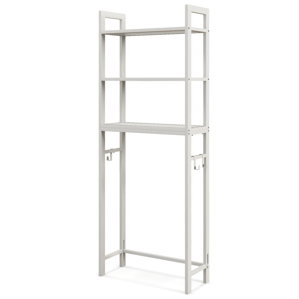 Over-The-Toilet Storage Shelf Organizer - 67-Inch, White