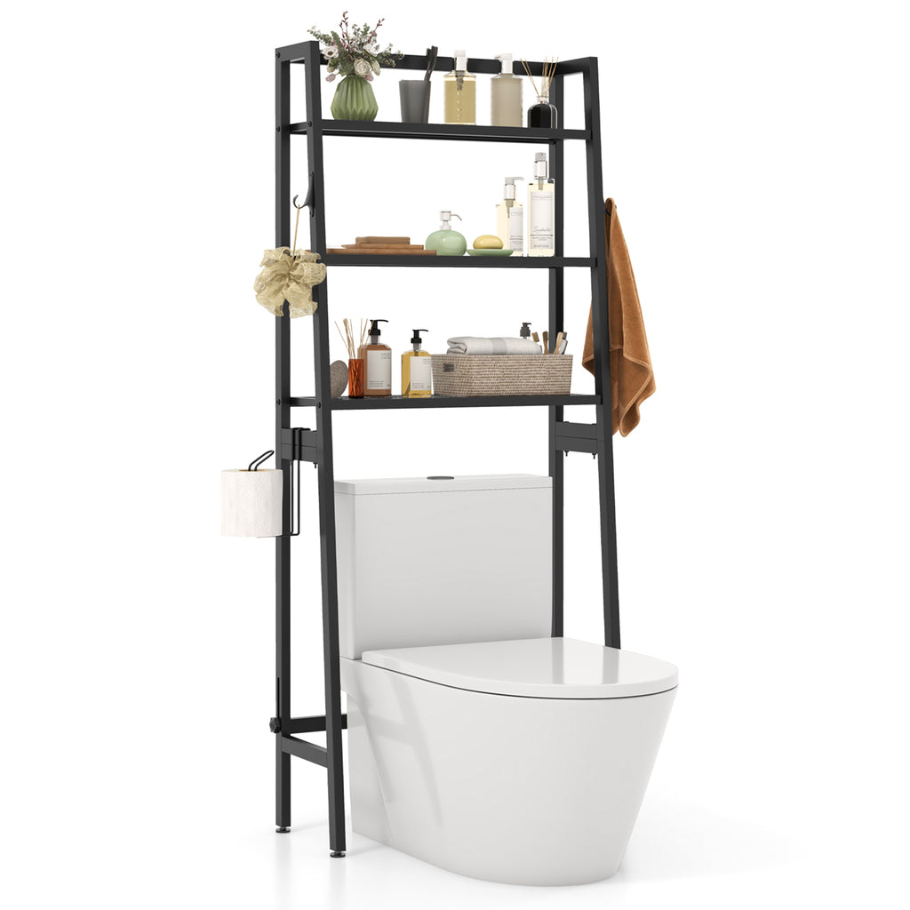 Over-The-Toilet Storage Shelf Space Saving Metal Bathroom Organizer