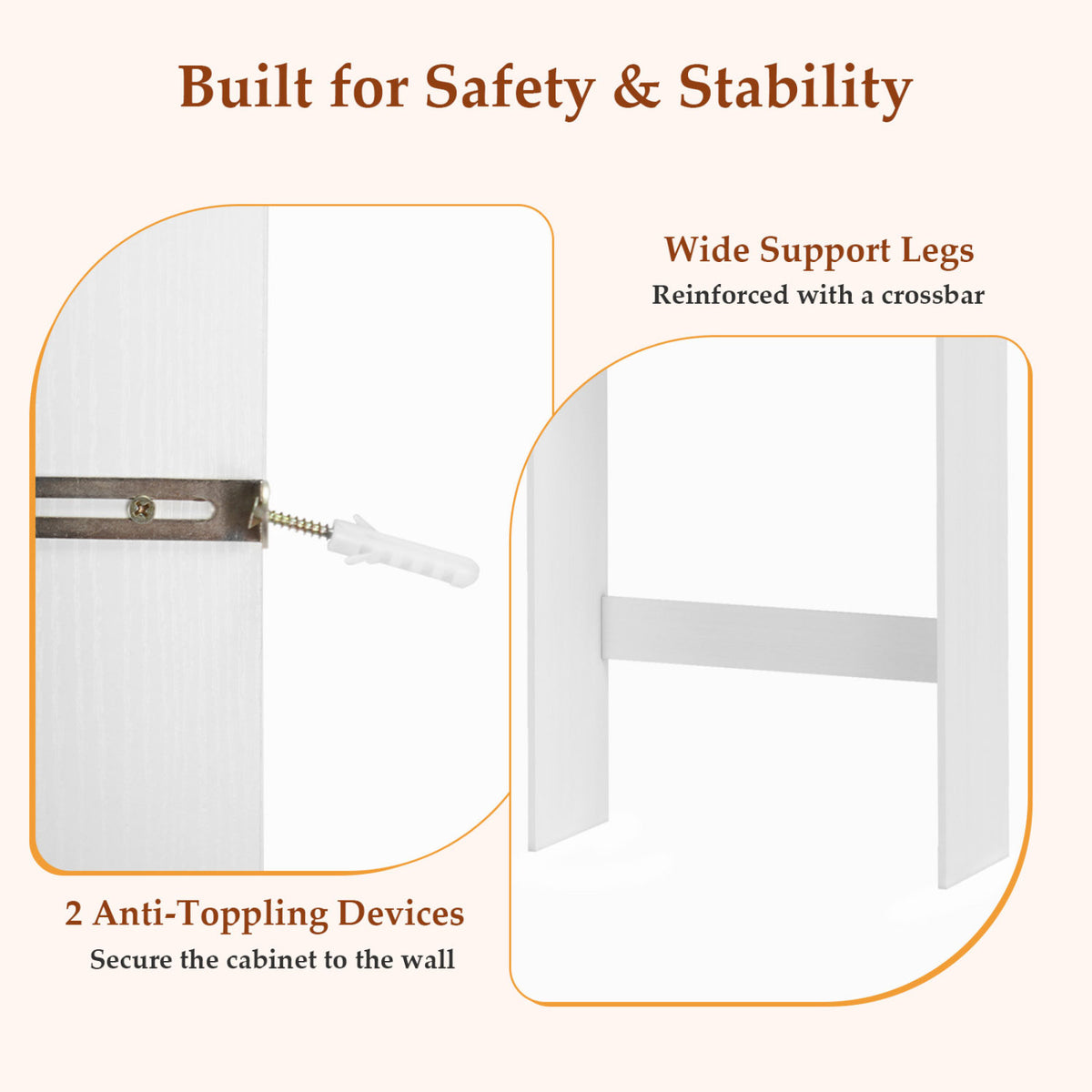 Over-the-Toilet Storage Cabinet with Adjustable Shelf