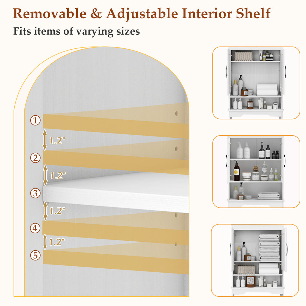 Over-the-Toilet Storage Cabinet with Adjustable Shelf
