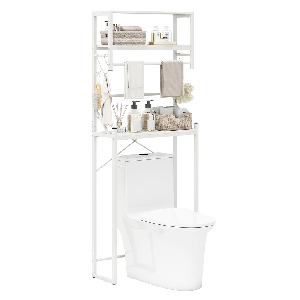 Over the Toilet Storage Rack 3-Tier Bathroom Organizer with Towel
