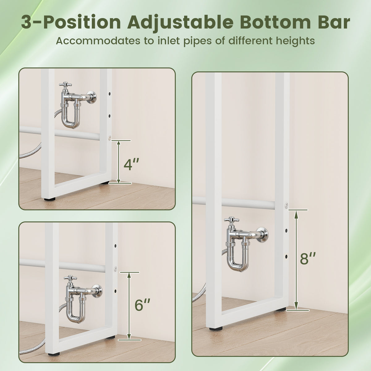 Over the Toilet Storage Rack 3-Tier Bathroom Organizer with Towel
