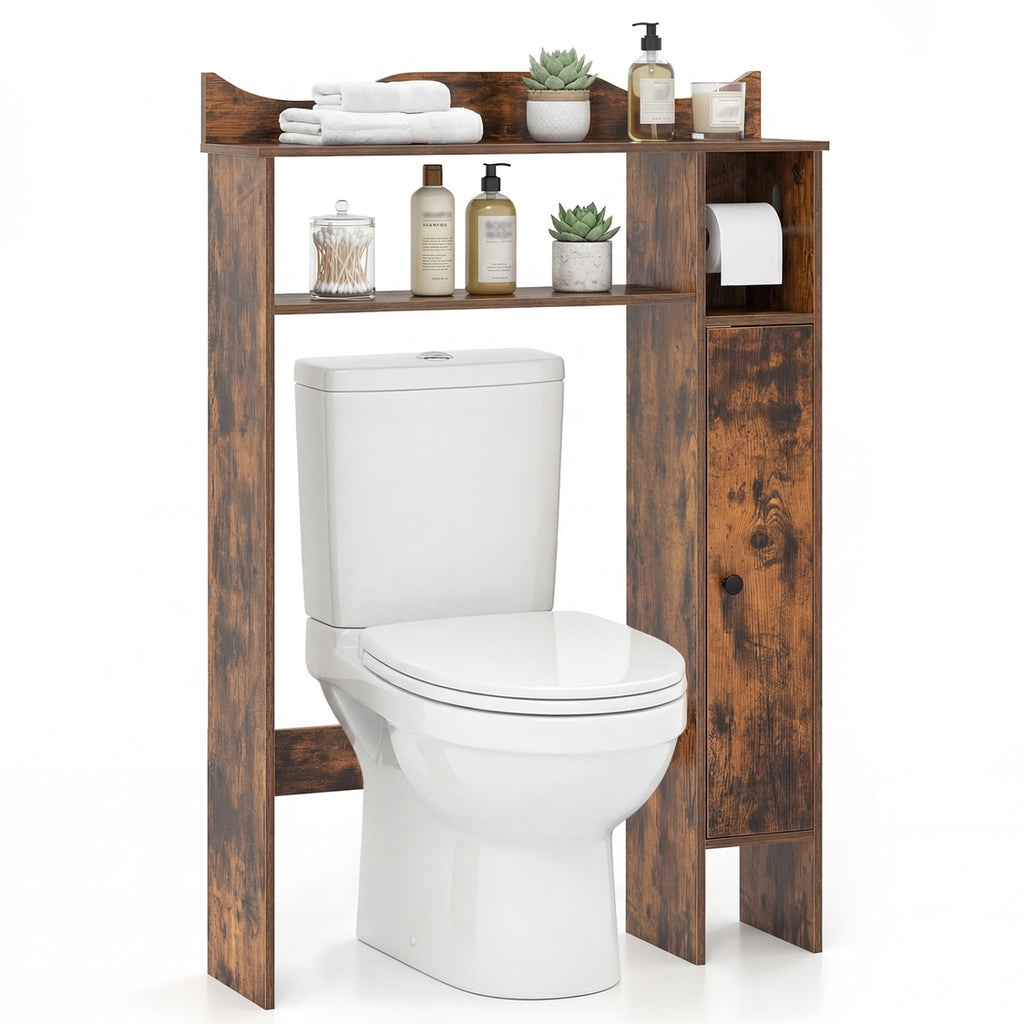 Over the Toilet Storage Cabinet with Paper Holder