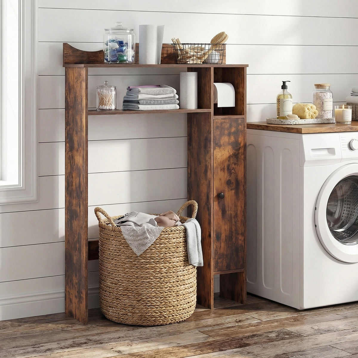 Over the Toilet Storage Cabinet with Paper Holder