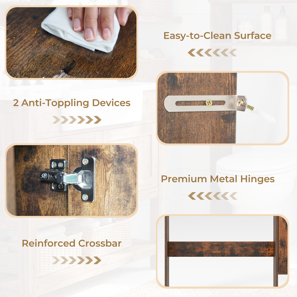 Over the Toilet Storage Cabinet with Paper Holder