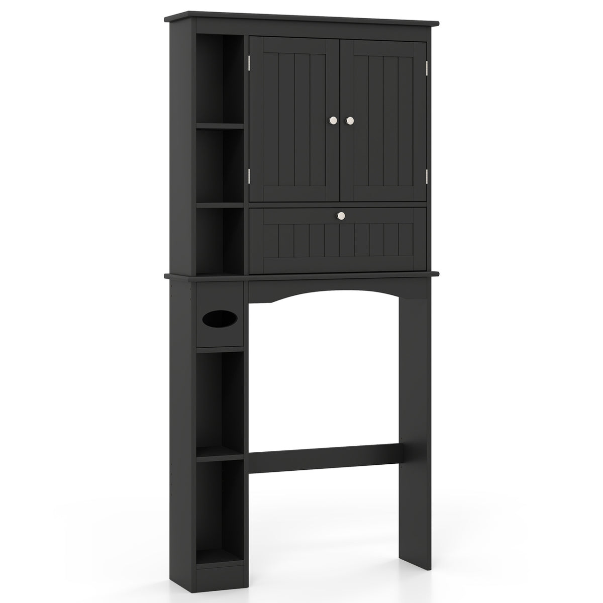 Over the Toilet Storage Cabinet with Adjustable Shelf and Bottom Bar
