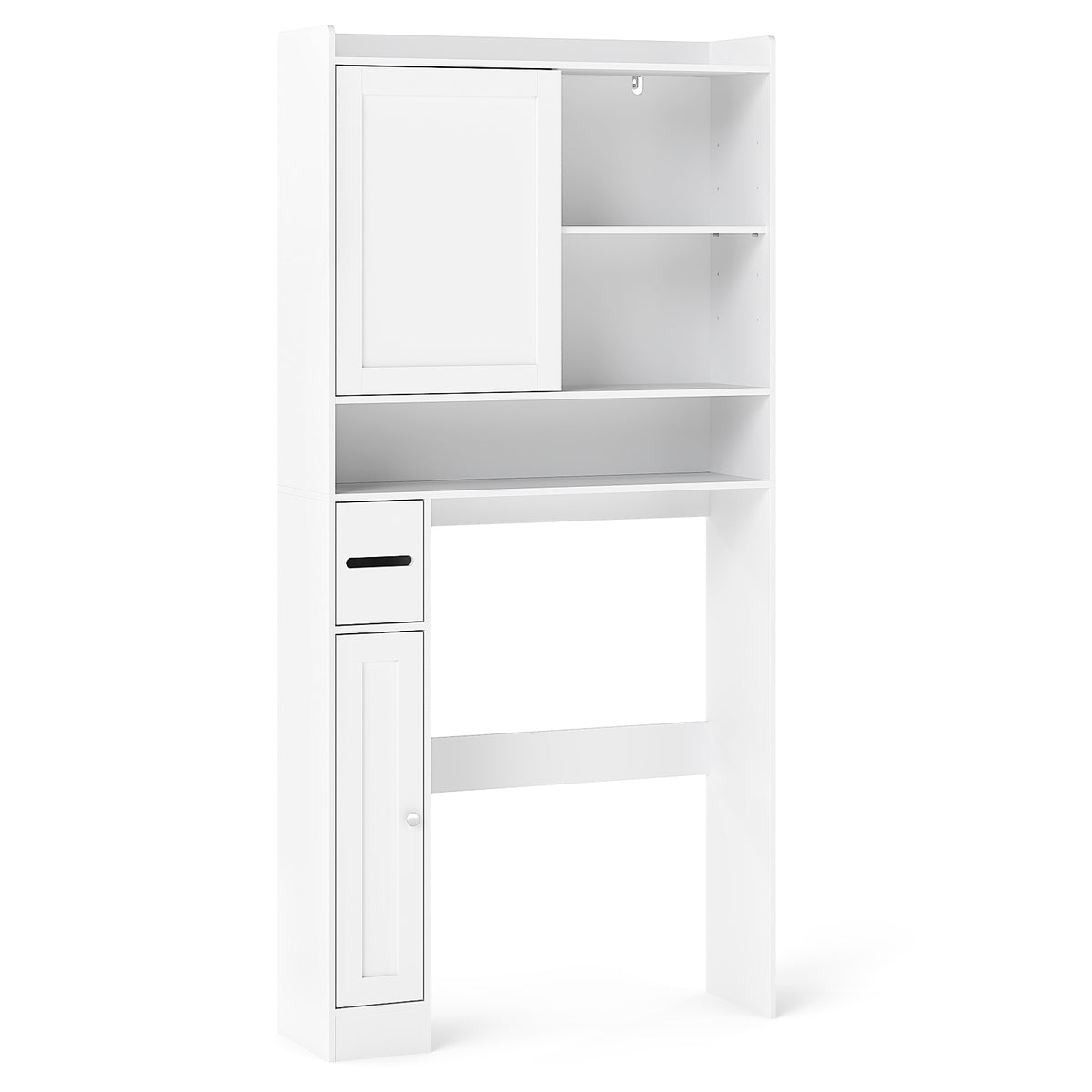 Bathroom Storage Cabinet Slim Floor with Toilet Paper Holders