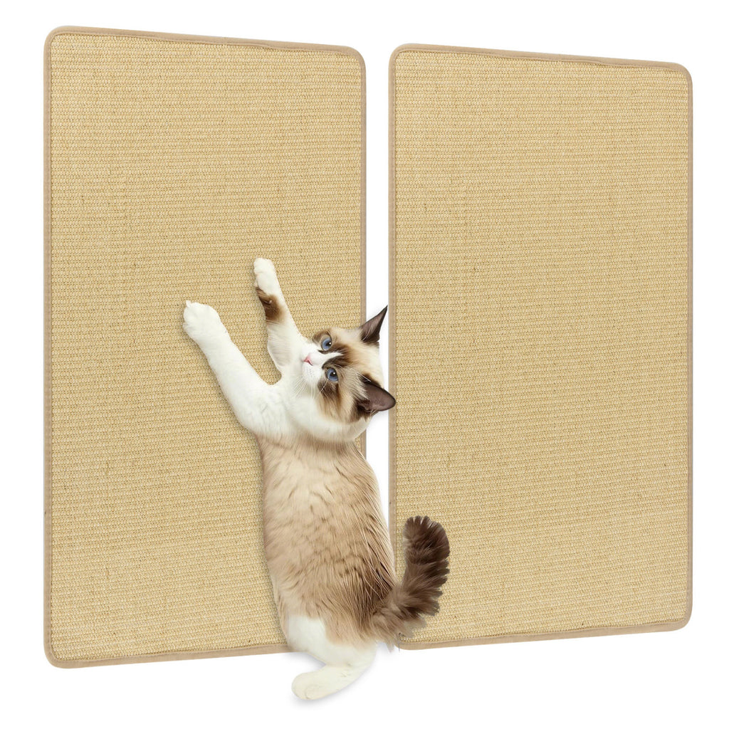 2 Piece Cat Scratcher Mat Set - 32 x 20 Inch Natural Sisal Pads - Variation of This Listing