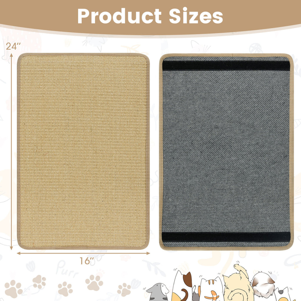 12 Pieces Cat Scratcher Mat Set 24 x 16 Inch Natural Sisal Pads - Variation of THIS Listing