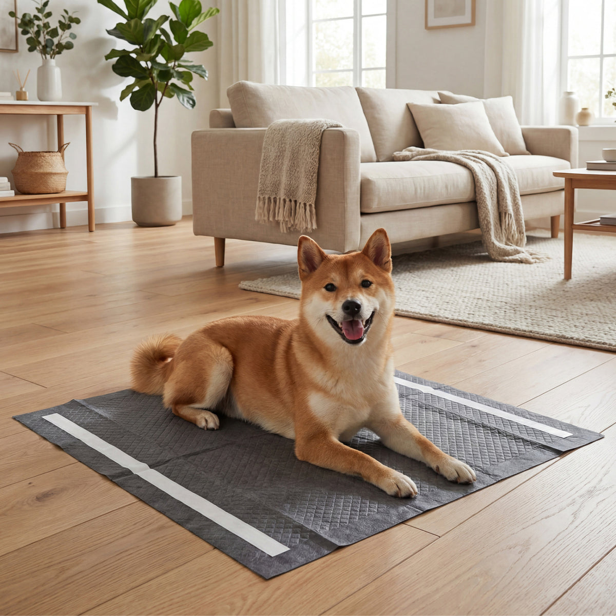 24x24 Charcoal Dog Pee Pads - 6-Layer Absorbent Leak-Proof Training Pads with Variation (150 Pieces)