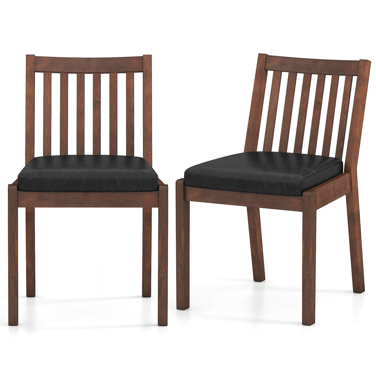 PU Leather Dining Chair Set of 2 - Espresso