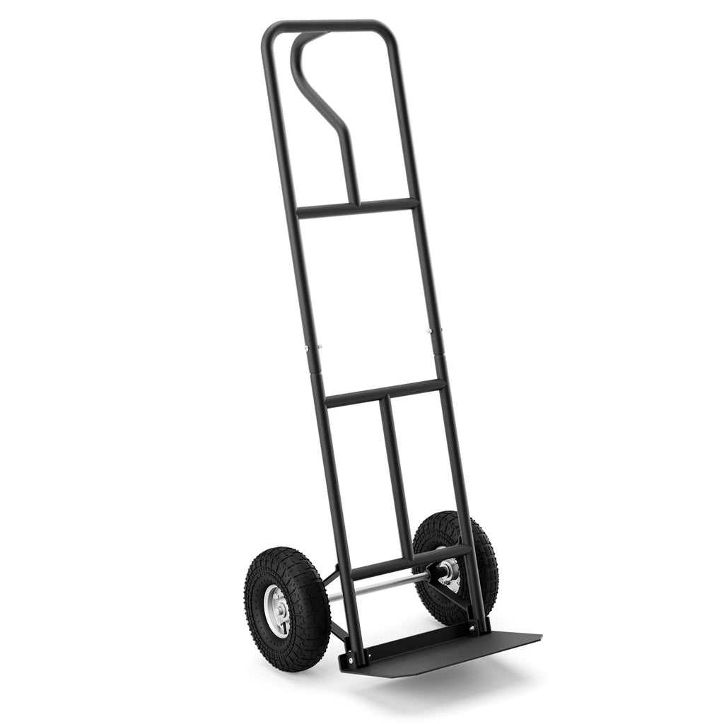 P-Handle Hand Truck with Foldable Load Plate - Red
