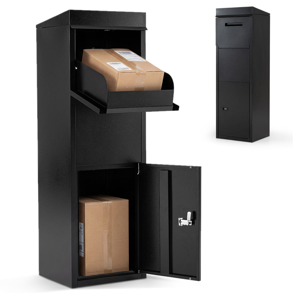 Outdoor Package Delivery Box Anti-Theft 44 Inch, Black