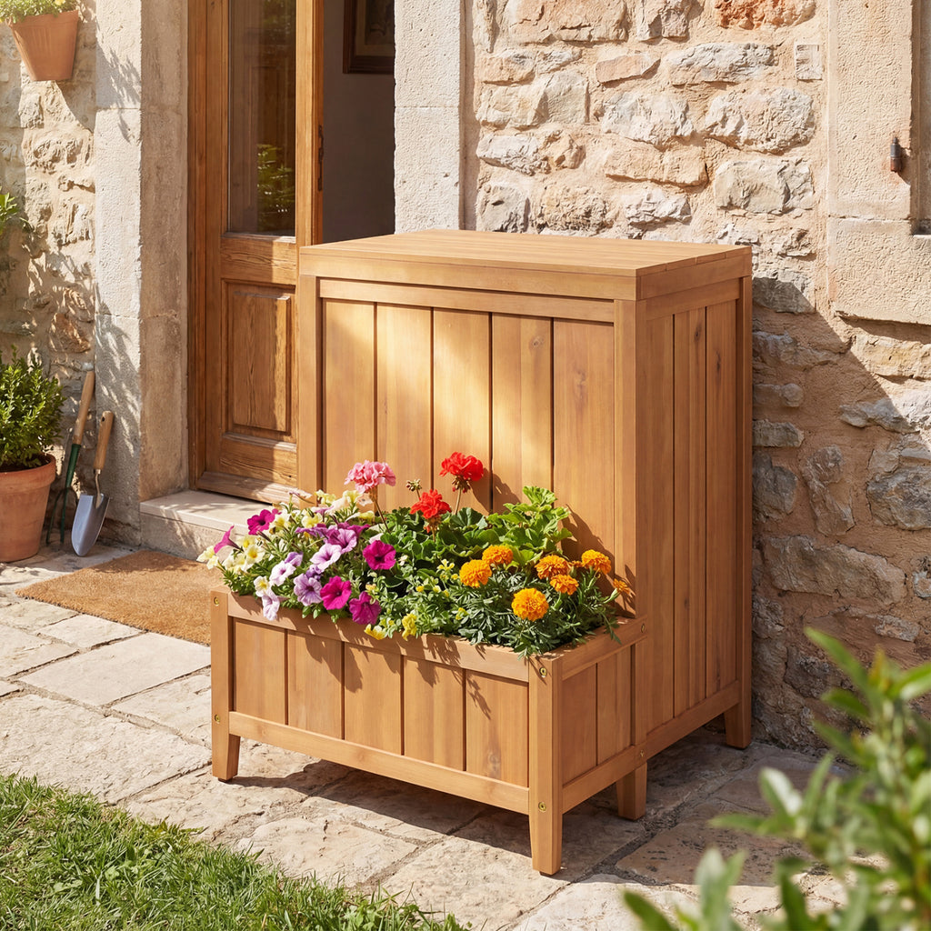 Package Delivery Box with Planter for Pool Accessories and Garden