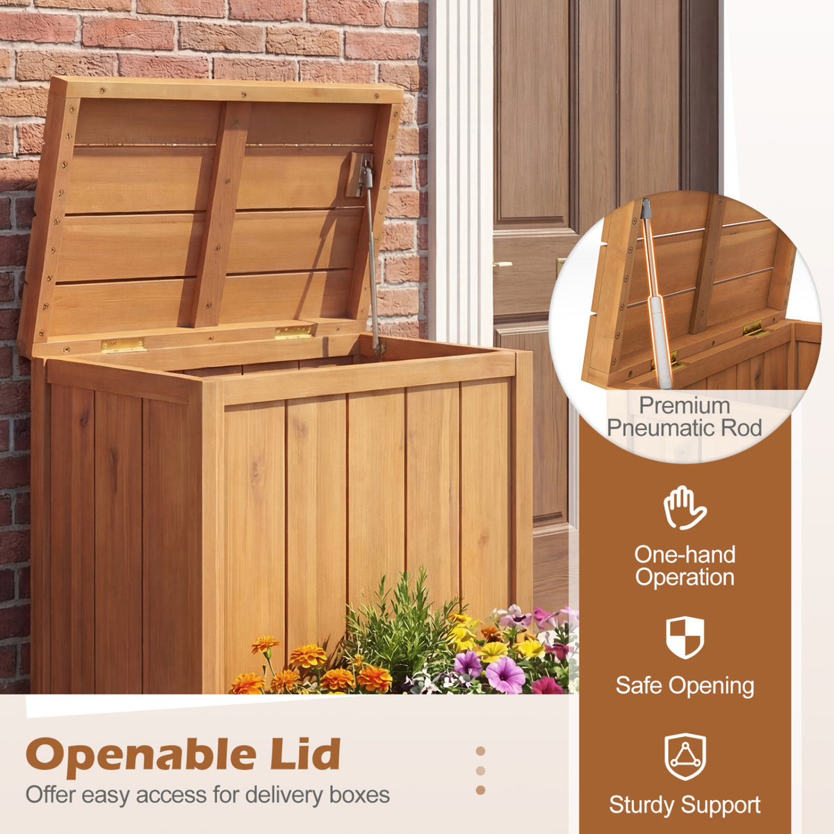 Package Delivery Box with Planter for Pool Accessories and Garden