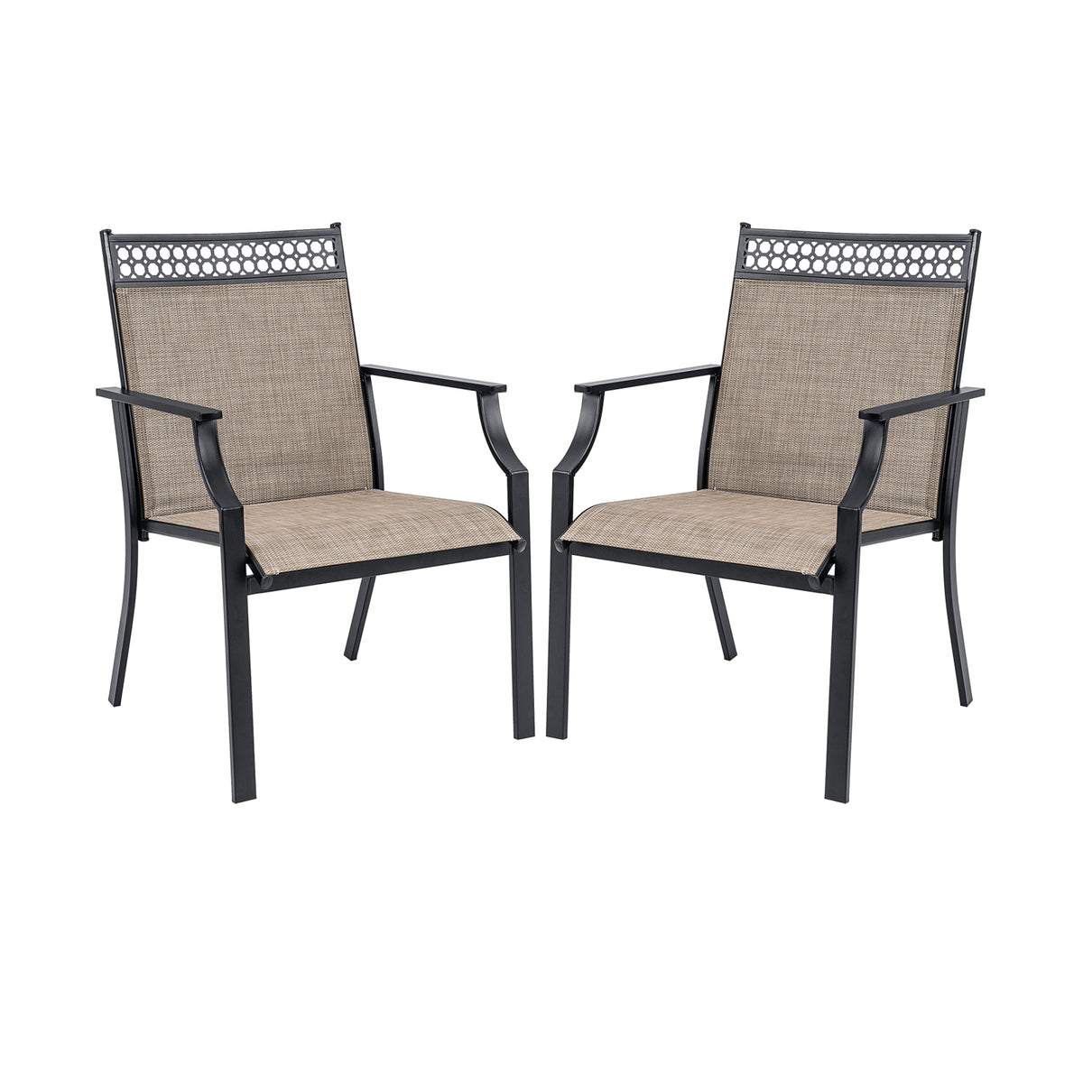 Patio Chairs Set of 2 All Weather Fabric - Blue