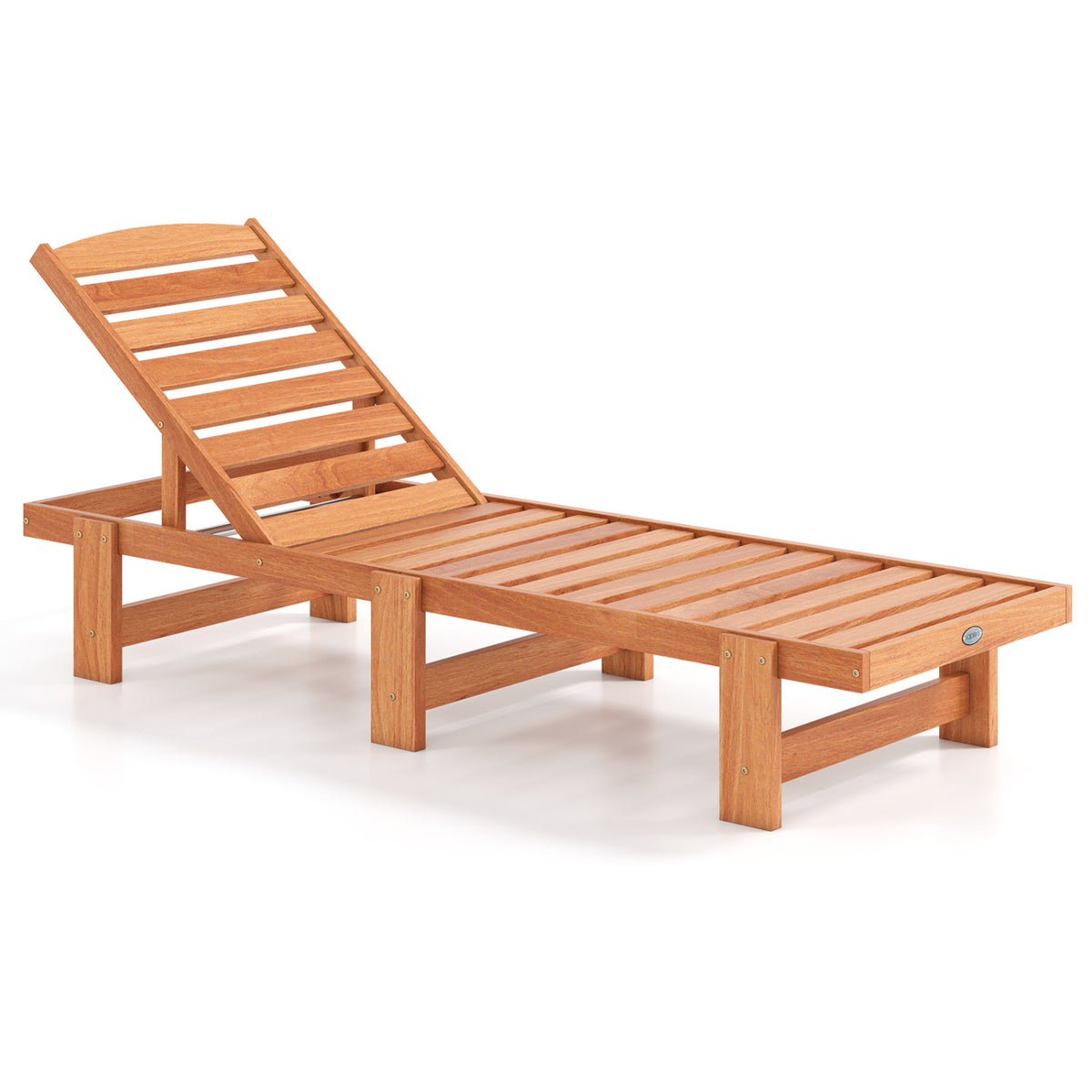 Patio Chaise Lounge Chair with Adjustable Backrest - 1 Piece