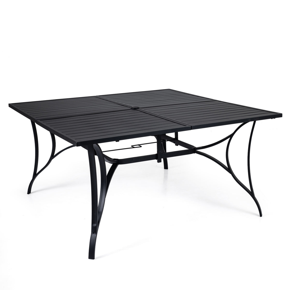 37" Square Patio Dining Table with Umbrella Hole - Seats 4