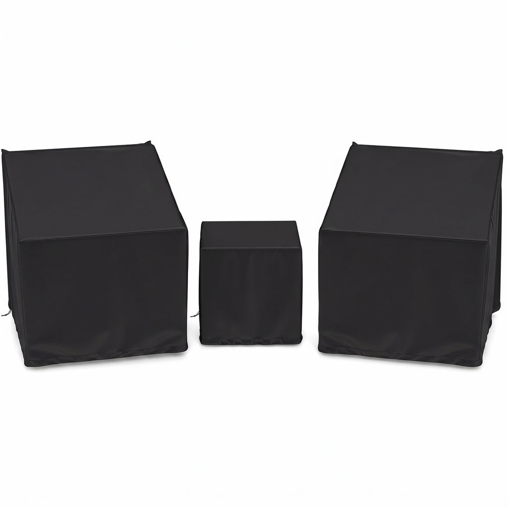 Patio Furniture Covers Waterproof 3-Piece Bistro Set - Black