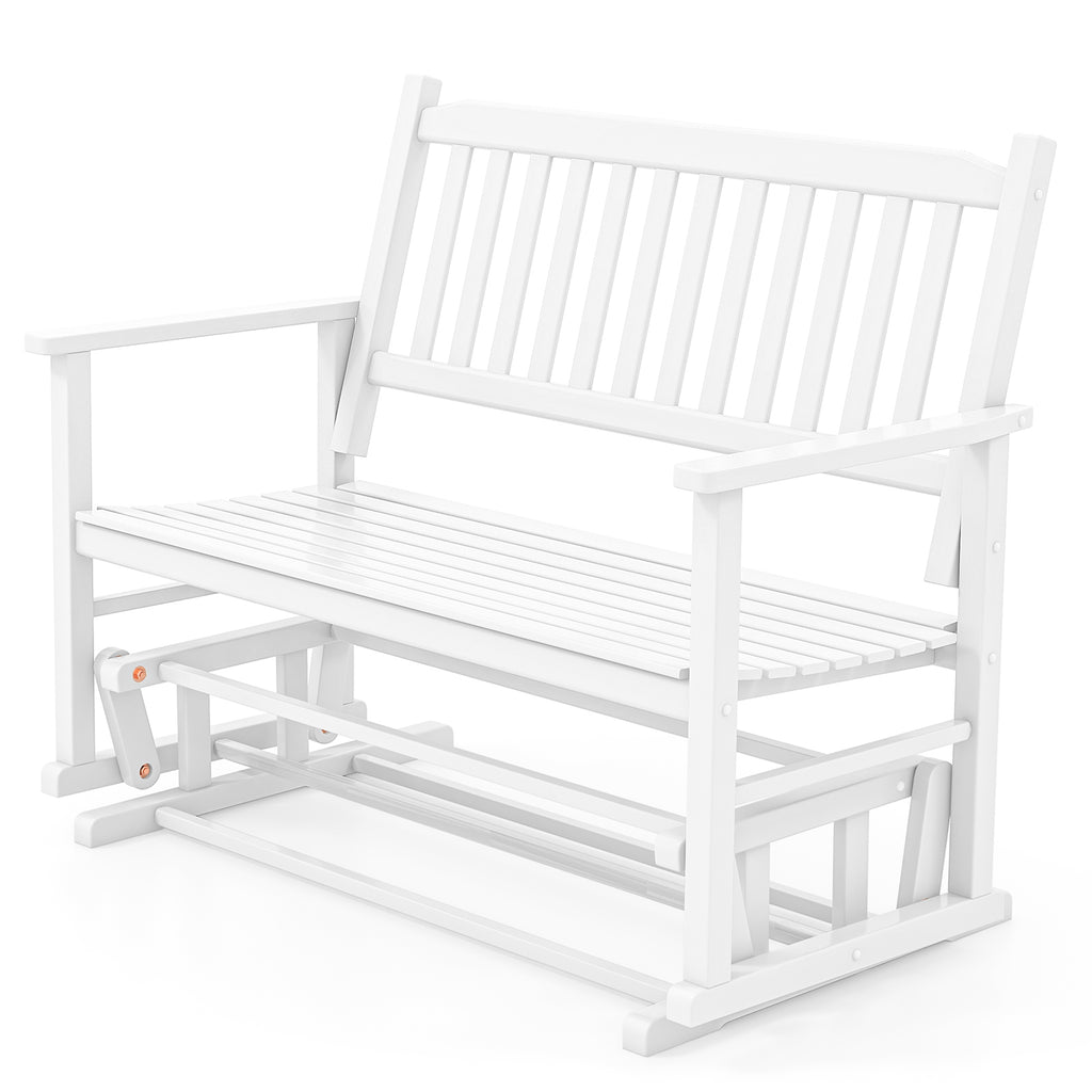 Kids Outdoor Rocking Chair for 2 - Fir Wood Adirondack - White