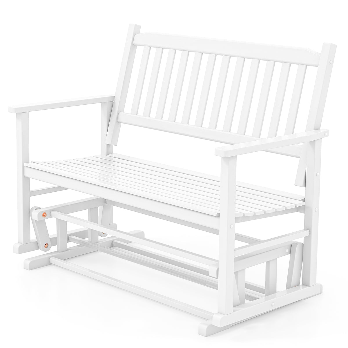 Kids Outdoor Rocking Chair for 2 - Fir Wood Adirondack - White