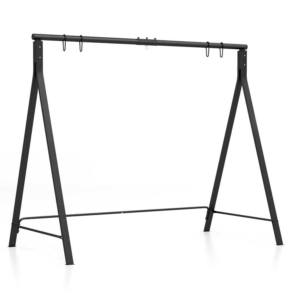Patio Metal Swing Stand A-Shaped Structure, Black