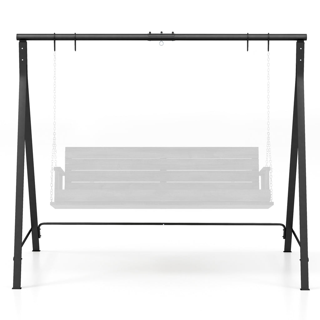 Patio Metal Swing Stand A-Shaped Structure, Black