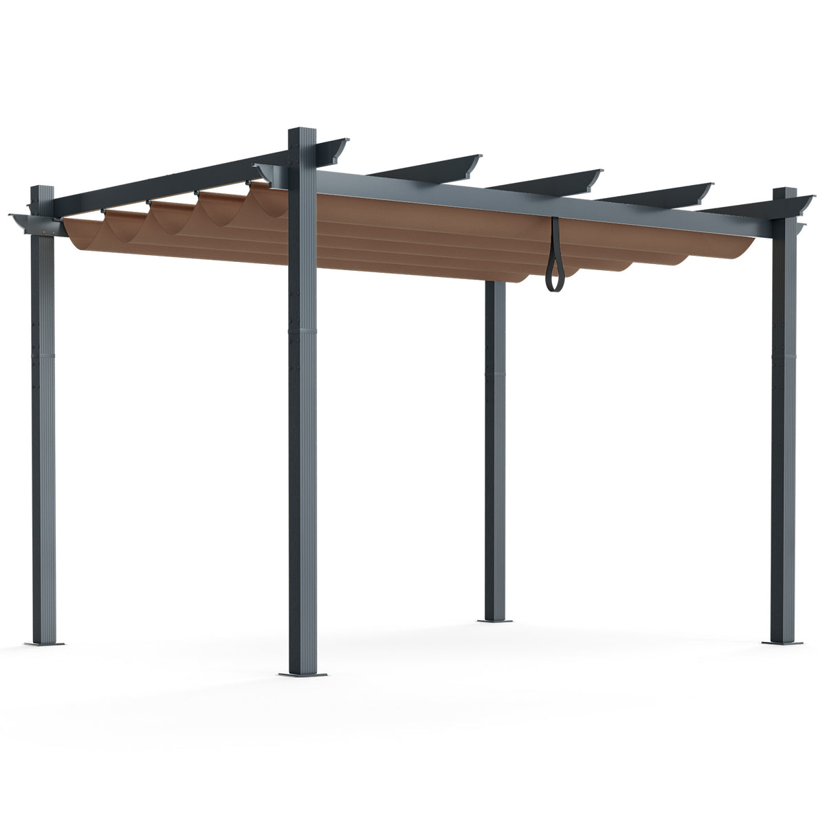 10 x 12 Feet Outdoor Aluminum Retractable Pergola Canopy Shelter