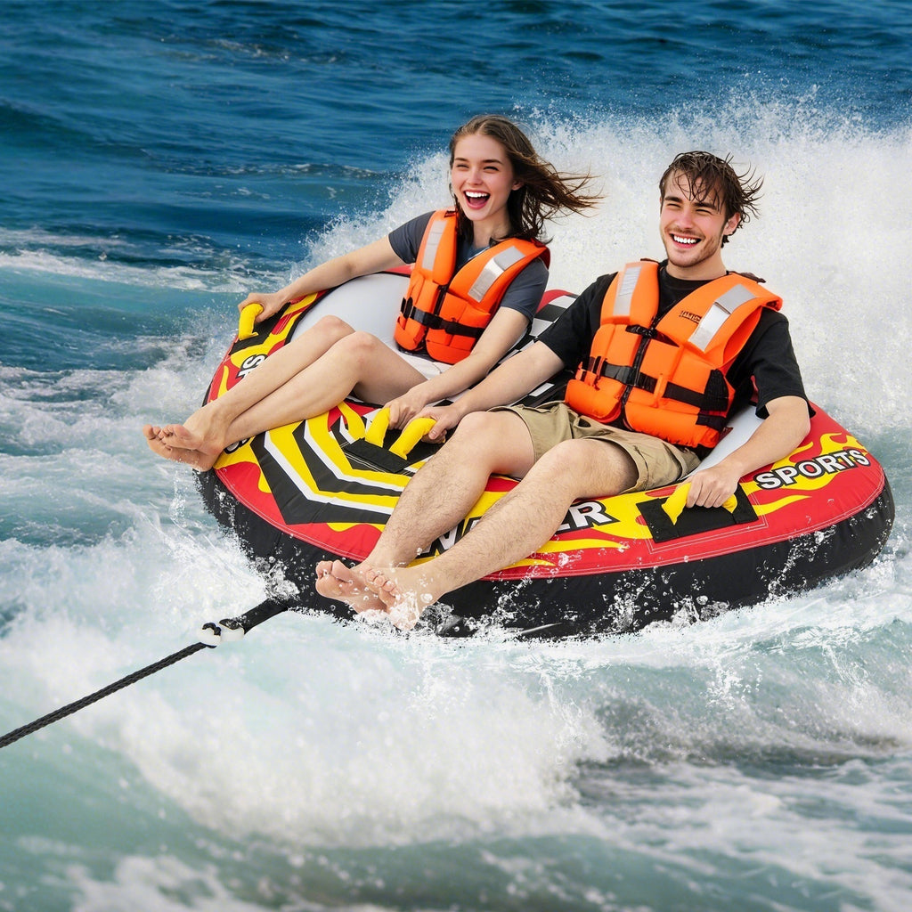 Towable Tube with Quick Connector Drainage - Style 5 for Water Sports