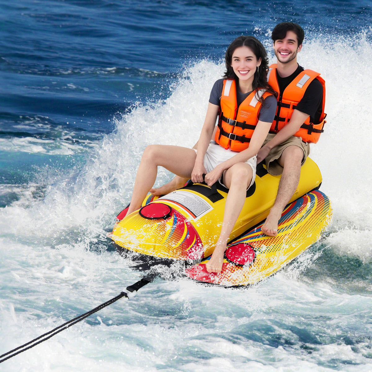 Inflatable Towable Tube Banana Boat for 1-2 Persons - Style 2