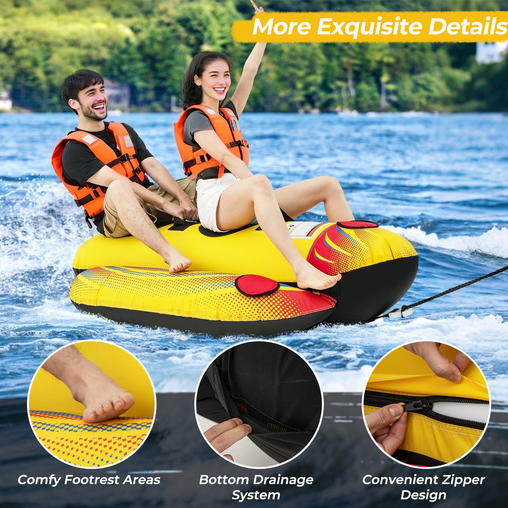 Inflatable Towable Tube Banana Boat for 1-2 Persons - Style 2