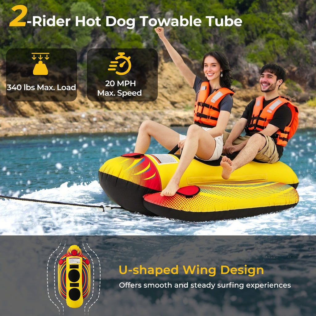Inflatable Towable Tube Banana Boat for 1-2 Persons - Style 2