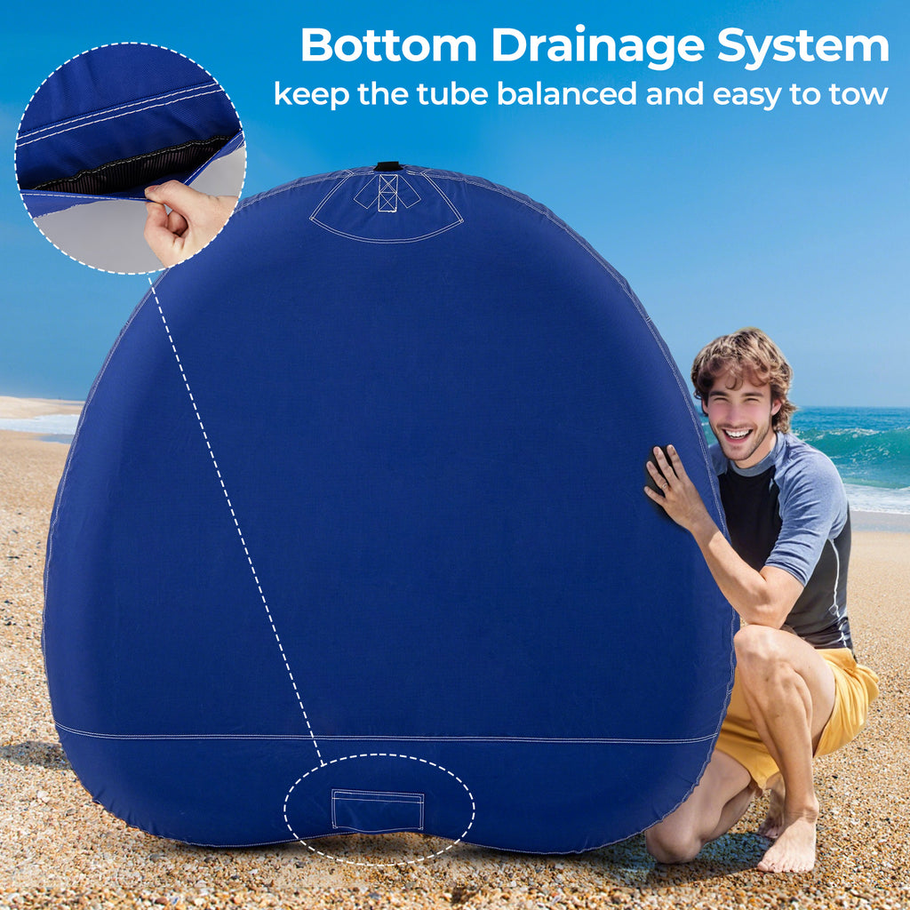 2 Person Inflatable Towable Tube for Boating with Drainage - Style 1