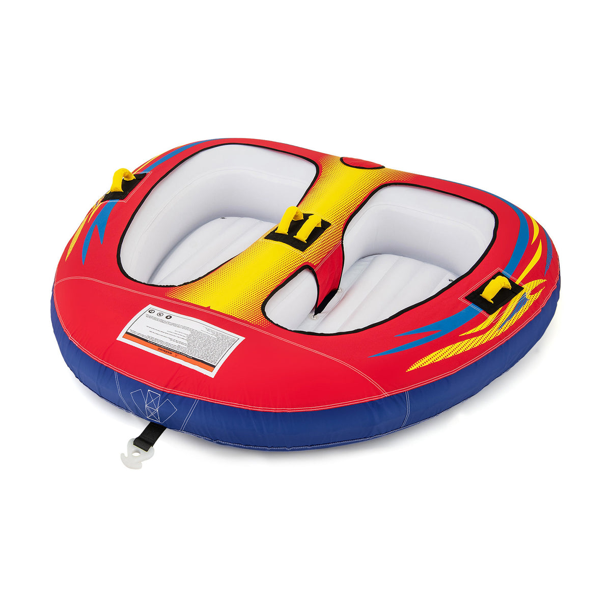 2 Person Inflatable Towable Tube for Boating with Drainage - Style 1