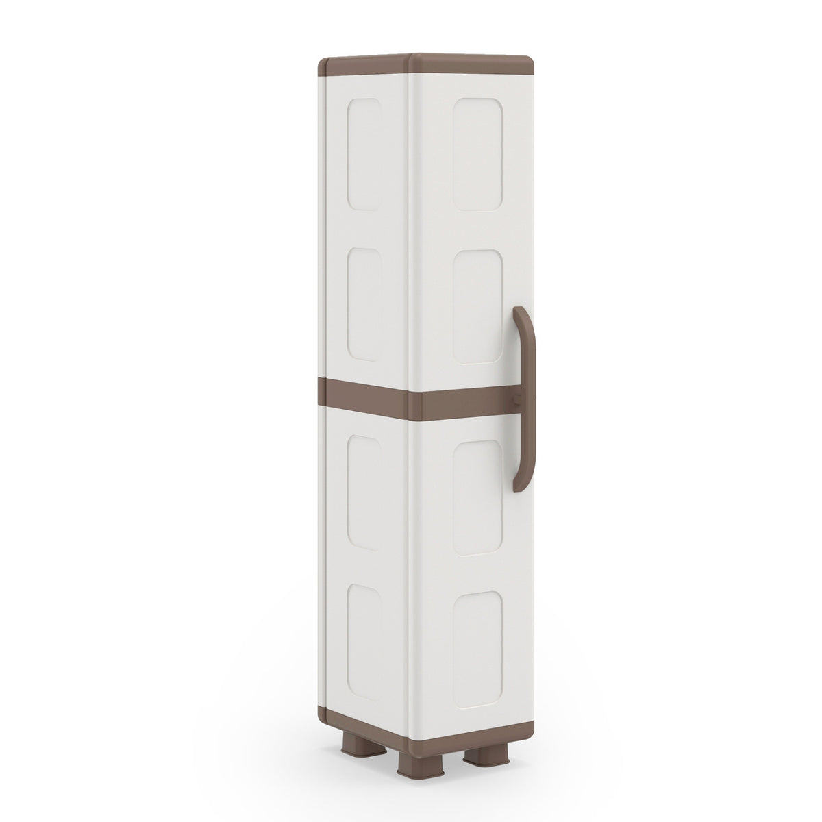 Kitchen Pantry with 4 Adjustable Shelves, Beige
