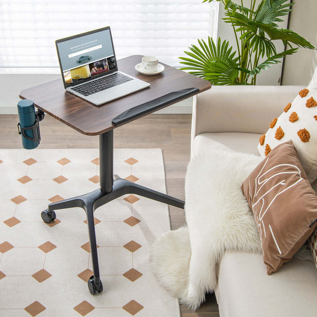 Pneumatic Standing Desk 29"-42" Adjustable - Brown