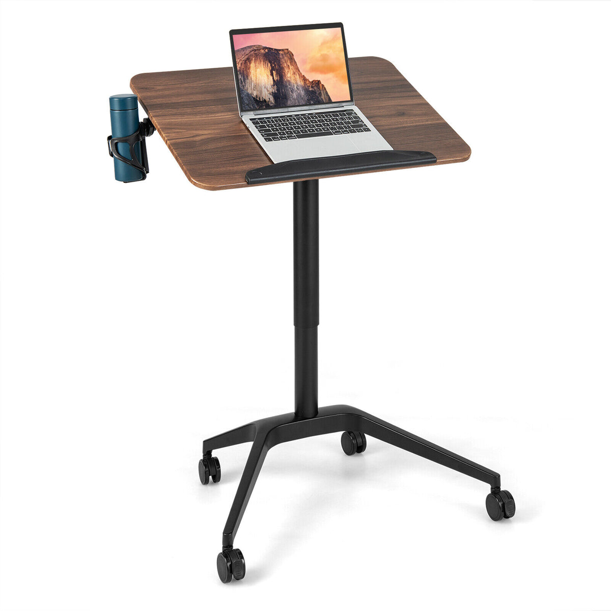 Pneumatic Standing Desk 29"-42" Adjustable - Brown