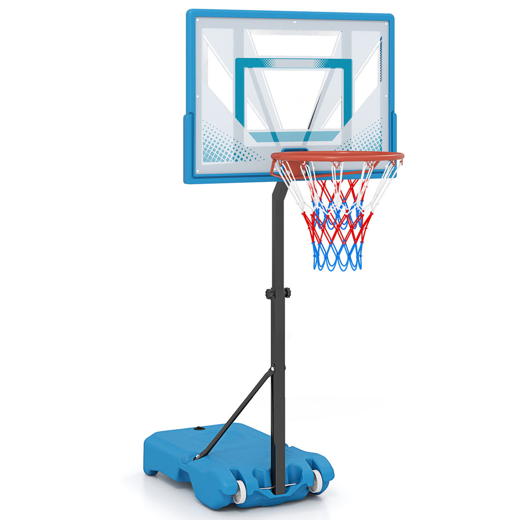 Pool Basketball Hoop with 3-Level Adjustable Height & Weighted Base - Variation 3.8-4.46 ft