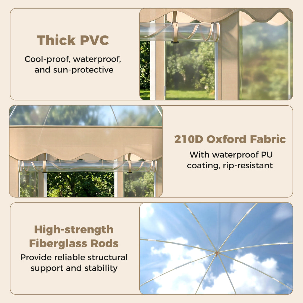 Pop Up Bubble Tent 10x10 FT for 8-10 People Weatherproof Pod with