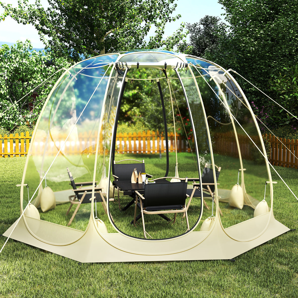 Pop Up Bubble Tent 540° Transparent PVC Igloo 9.5 x FT Instant Setup