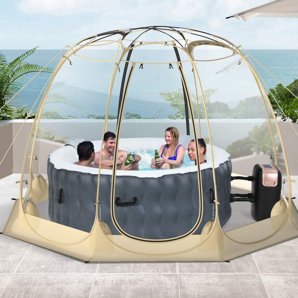 Pop Up Bubble Tent 540° Transparent PVC Igloo 9.5 x FT Instant Setup