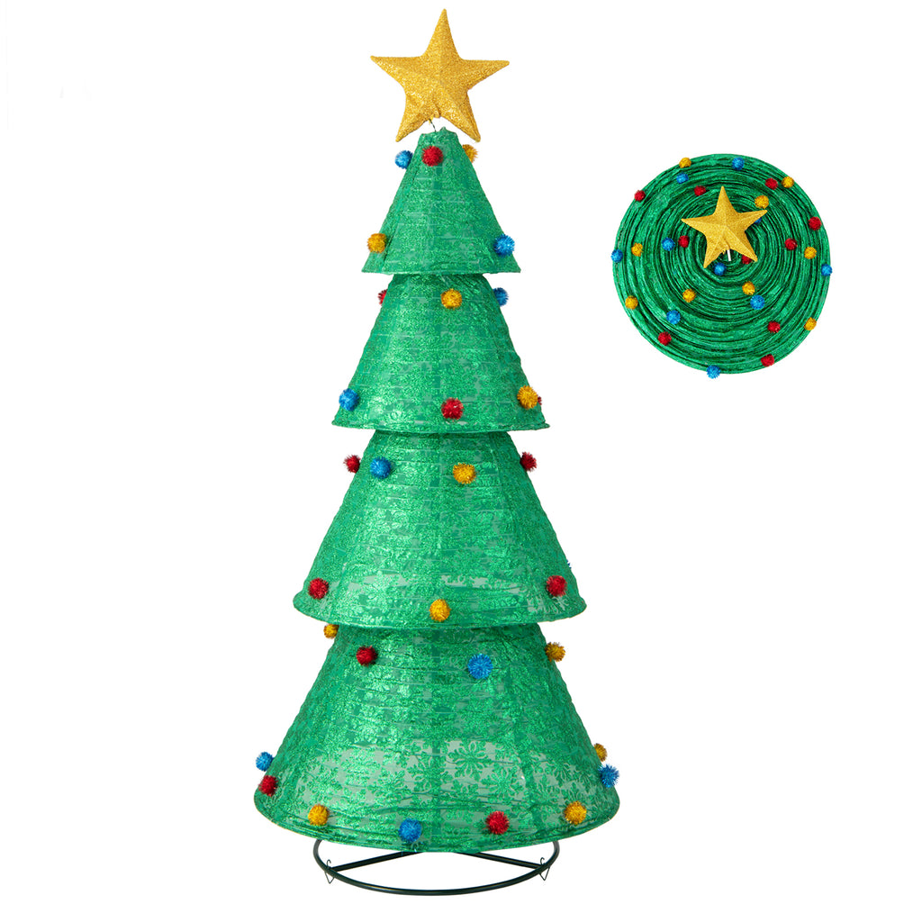 Pop-Up Christmas Tree with 200 Warm White LED Lights Indoor Outdoor Decor