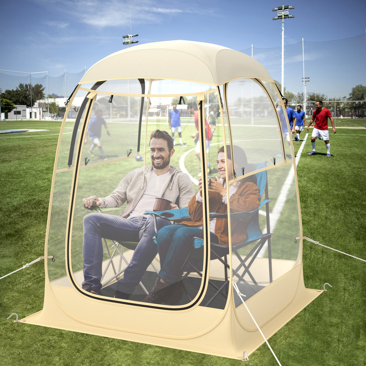 Instant Pop Up Sports Tent with Floor Mat - Size S