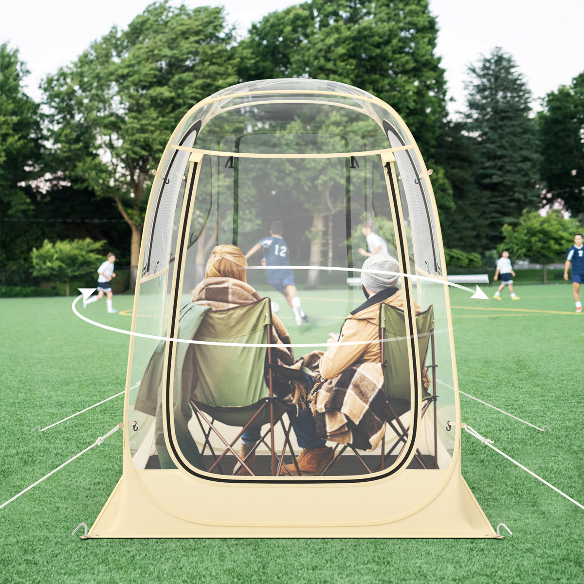 Instant Pop Up Sports Tent with Floor Mat - Size S